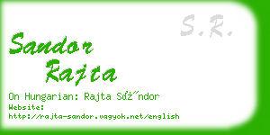 sandor rajta business card